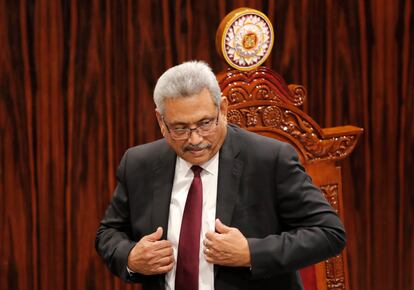 Gotabaya Rajapaksa, en 2020 en Colombo.