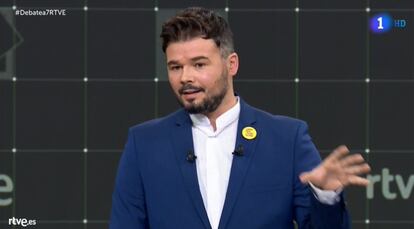 Gabriel Rufián durante el debate. 