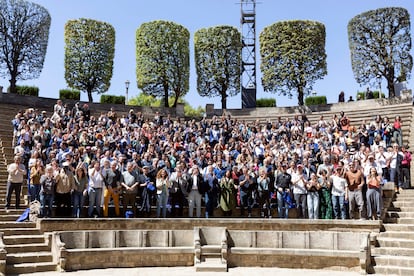 Foto de familia durante la presentación de la programación del Grec.