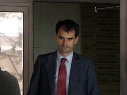 El juez Pablo Ruz a su llegada ayer a la Audiencia Nacional.