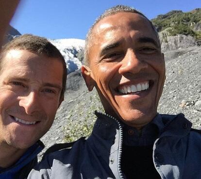 Bear Grylls y Barack Obama en una foto publicada en la cuenta de Instagram de la Casa Blanca.