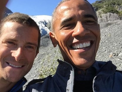 Bear Grylls y Barack Obama en una foto publicada en la cuenta de Instagram de la Casa Blanca.
