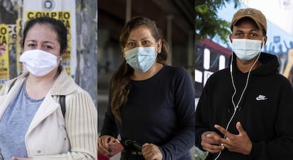 Janina Flores (36 años) Leni Pardo (39) y Abdulai Barry (21)