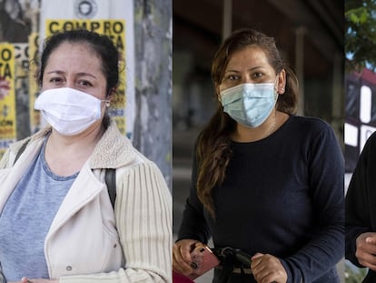 Janina Flores (36 años) Leni Pardo (39) y Abdulai Barry (21)