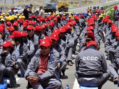 Inauguração de uma estrada construída pelos chineses na Etiópia.