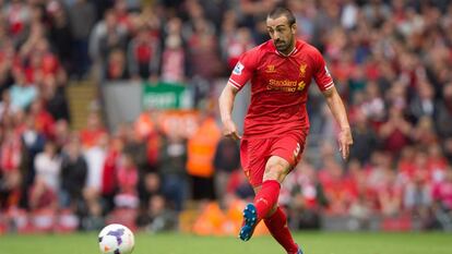 José Enrique, como jugador del Liverpool, en 2013.