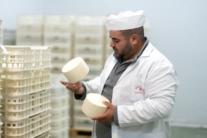 Felipe Hernndez, en su quesera de Hinojosa de Duero.