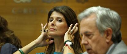 La secretaria autonómica de Coordinación, Esther Pastor, en una comparecencia en las Cortes.