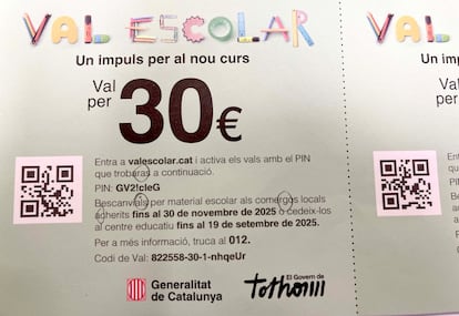 Vale escolar con varias faltas de ortografía.