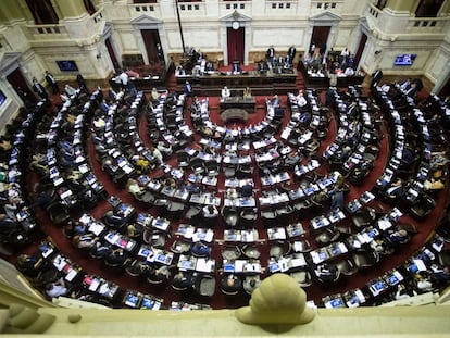 La Cámara de Diputados durante el debate, este viernes en Buenos Aires.