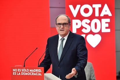 Ángel Gabilondo, en un acto de campaña del PSOE.