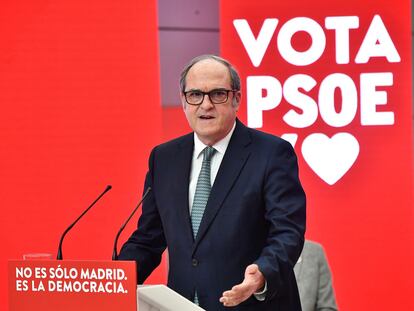 Ángel Gabilondo, en un acto de campaña del PSOE.