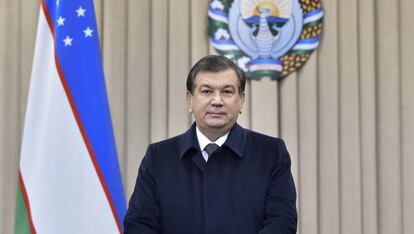 El presidente electo de Uzbekist&aacute;n, Shavkat  Mirziy&oacute;yev, este domingo.