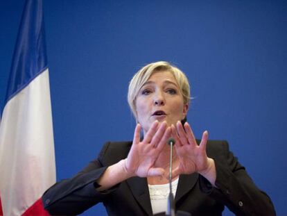 La candidata del Frente Nacional a la presidencia de Francia, Marine Le Pen.