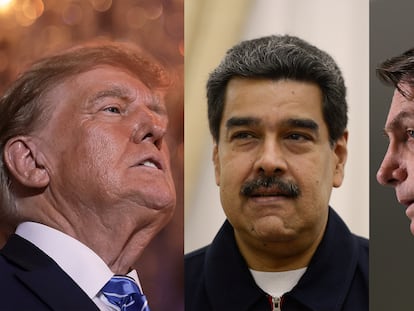 Donald Trump, Nicolás Maduro y Jair Bolsonaro