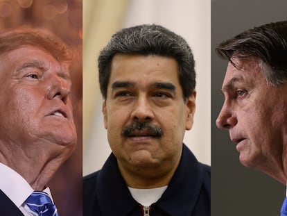Donald Trump, Nicolás Maduro y Jair Bolsonaro