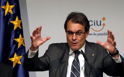 El líder de CiU, Artur Mas, en un acto de partido.