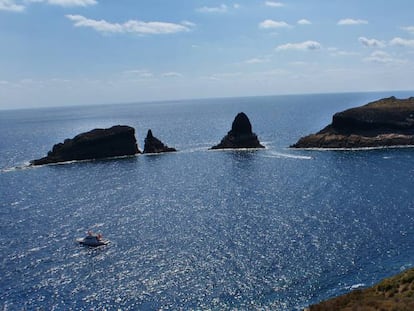 Vista de las islas Columbretes.
