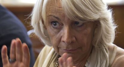 Teófila Martínez en una rueda de prensa sobre la situación del área.