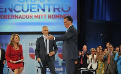 Un instante de la entrevista a Mitt Romney