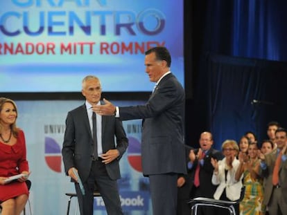 Un instante de la entrevista a Mitt Romney