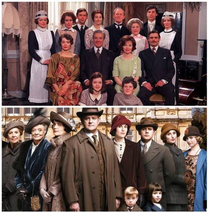 <strong> Similitudes entre ambas series. </strong> 'Arriba y abajo' (1971-1975) y 'Downton Abbey' (2010-2015) narran la convivencia de una familia de la aristocracia británica y su servicio a comienzos del siglo XX. Ambas cuentan con un soberbio reparto, guiones brillantes con toques de culebrón y cuidados detalles para darle mayor verosimilitud. </p> <strong> Cualquier tiempo pasado fue mejor. </strong> Lo que ha logrado 'Downton Abbey' ya lo consiguió, y por mérito propio, 'Arriba y abajo'. Creada por dos actrices –cansadas de ver a los criados como simples comparsas–, se convirtió en la primera serie británica en ganar el Emmy y el Globo de Oro a mejor drama. Además, fue la que abrió la puerta al desorbitado interés que muestran en EE UU por las series de época (léase 'The Crown'). Si en 'Arriba y abajo' el chófer es el intrigante Thomas, en 'Downton Abbey' Thomas es el mayordomo desagradable. Y así, con todo.