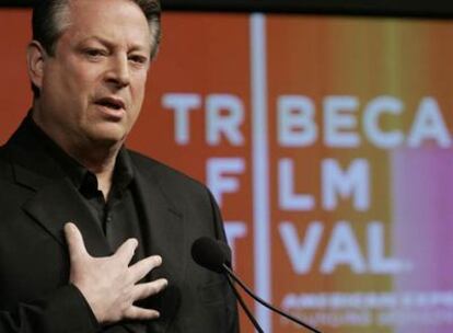 Al Gore durante una rueda de prensa del Festival de Cine de Tribeca.