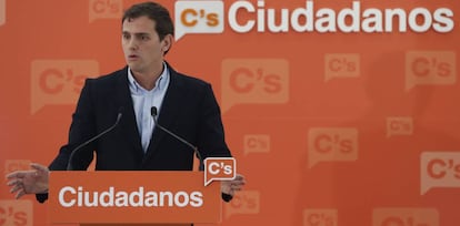 Albert Rivera, en Madrid, el pasado lunes.  