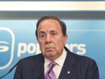 Jos&eacute; Mar&iacute;a Rodr&iacute;guez, durante la rueda de prensa que ha ofrecido tras presentar su dimisi&oacute;n como delegado de Gobierno de  Baleares.