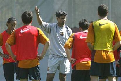 Frank Rijkaard, durante un entrenamiento.