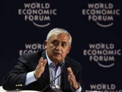 El presidente de Guatemala, Otto Pérez Molina, participa en la sesión inaugural del IX Foro Económico Mundial para Latinoamérica que se celebra en Playa Bonita, en el Pacífico panameño.