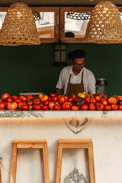 Fresh products from the Six Sense restaurant in Ibiza.