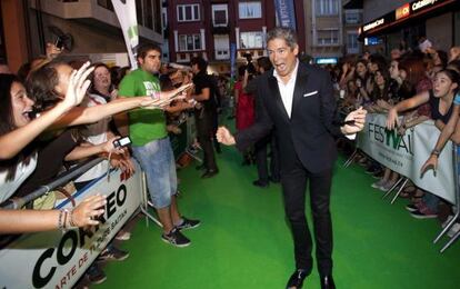 El escritor Boris Izaguirre, el pasado sábado en la alfombra del Festival de Televisión.