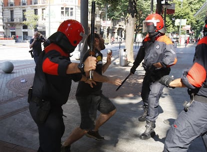 Han ocurrido varios incidentes por cruces de contenedores en el Casco Viejo bilbaíno.