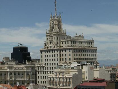 Sede de Telef&oacute;nica en la Gran V&iacute;a de Madrid.