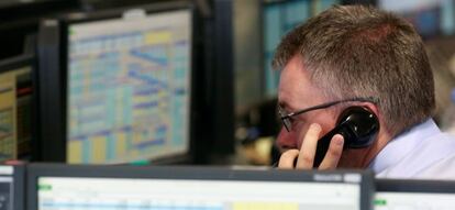 Operador de Bolsa en Londres tras el ‘brexit’.