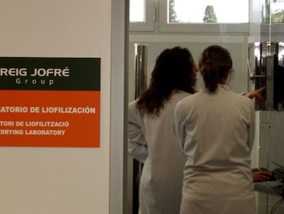 Entrada a un laboratorio de Reig Jofre.