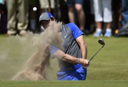 Rory McIlroy, durante la primera jornada del Open