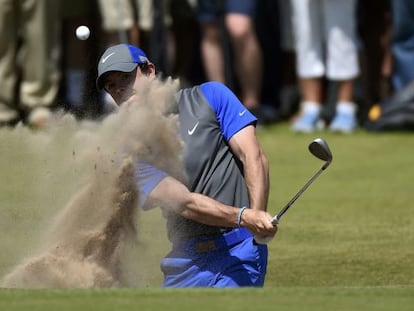 Rory McIlroy, durante la primera jornada del Open