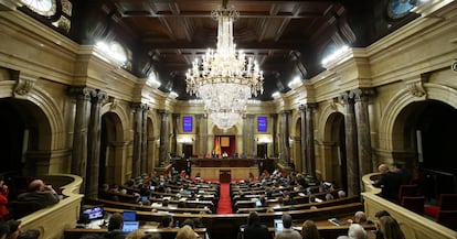 Una imagen del hemiciclo del Parlament de Cataluña.