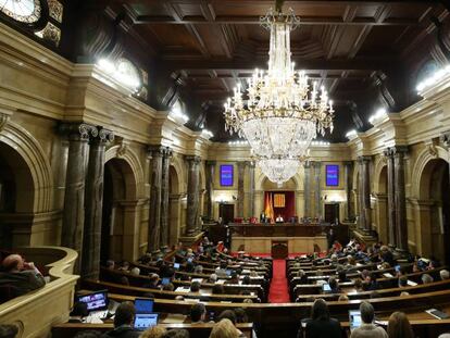 Una imagen del hemiciclo del Parlament de Cataluña.