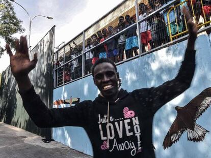 One of the 119 Sub-Saharan Africans who jumped the Ceuta border fence on Wednesday.