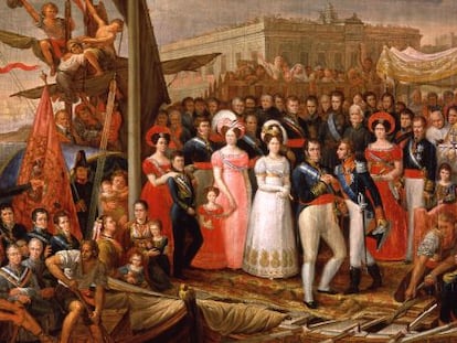 A copy of the rediscovered ‘El desembarco de Fernando VII en el Puerto de Santa María.’