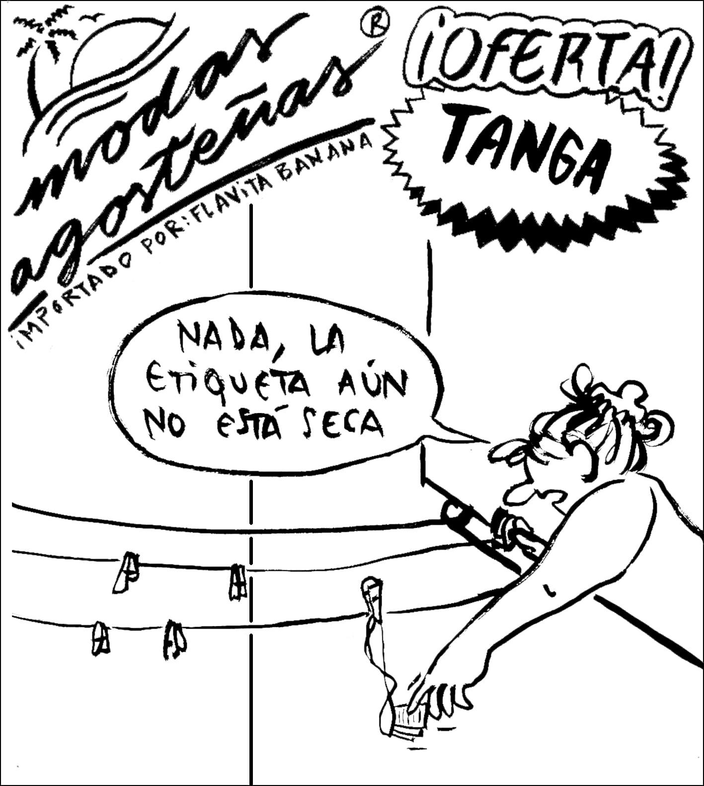 Moda agosteña de Flavita Banana: el tanga