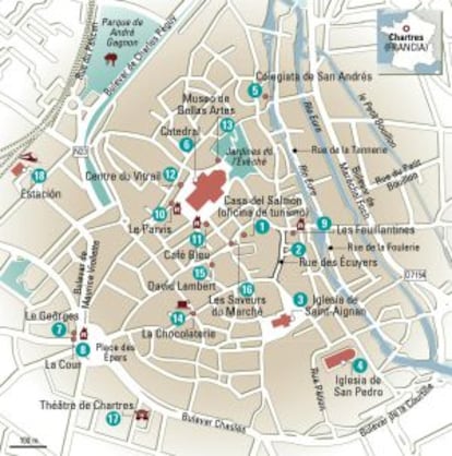 Mapa de Chartres.