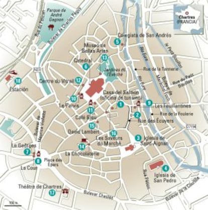 Mapa de Chartres.