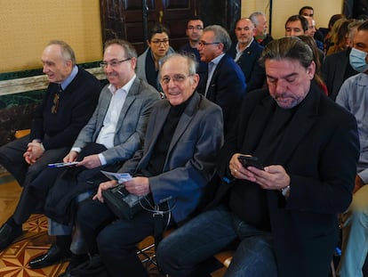 Representantes del mundo artístico en la reunión mantenida con el Gobierno sobre el Estatuto del Artista.