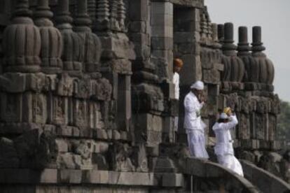 Celebração do Nyepi, tradicional Dia do Silêncio balinês, na Indonésia.