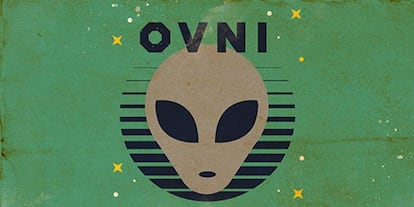 Cartel del podcast OVNI diseñada por la Agencia Player.