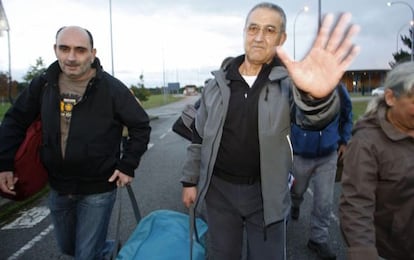 Domingo Troitiño a su salida de la prisión de Teixeiro en 2013.